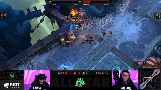 LOL全明星赛：余小C 2:0Karsa斩获LPL单挑赛冠军