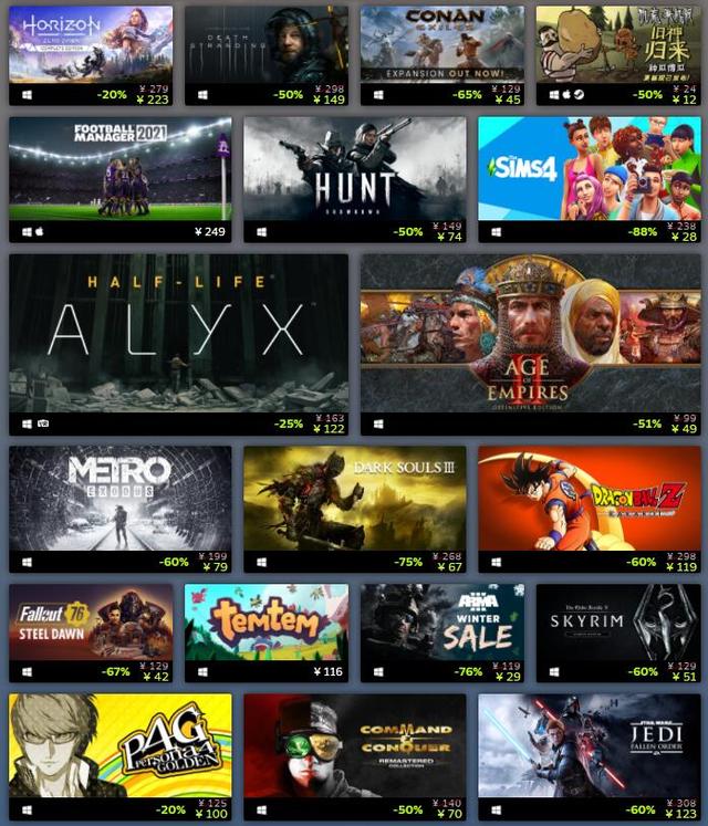 Steam 2020年度最佳榜单揭晓