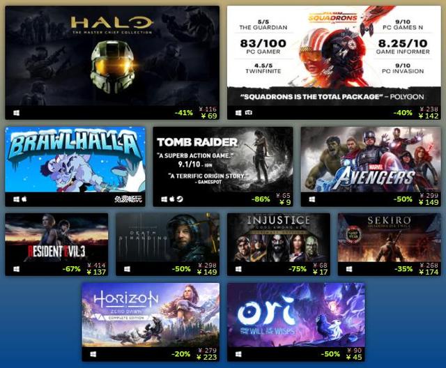 Steam 2020年度最佳榜单揭晓