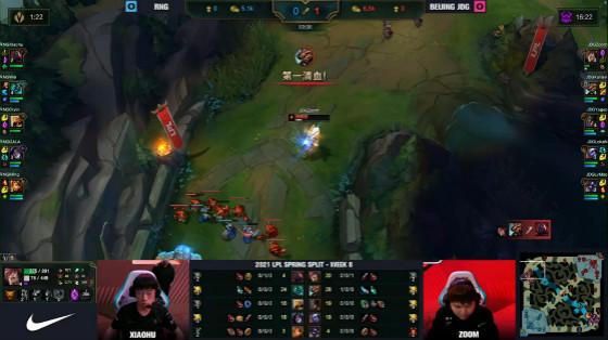 LOL：科加斯史前巨兽主宰战场，RNG 0-2不敌JDG