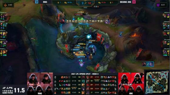 LOL：科加斯史前巨兽主宰战场，RNG 0-2不敌JDG