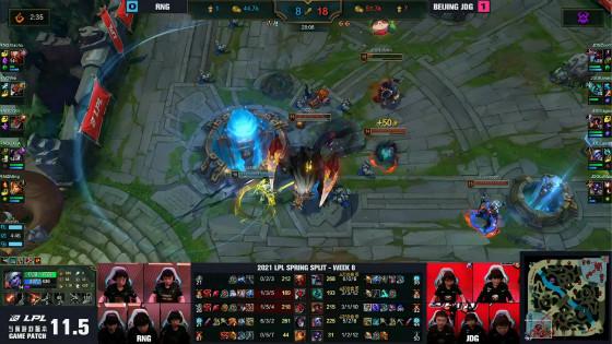 LOL：科加斯史前巨兽主宰战场，RNG 0-2不敌JDG