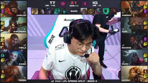 LOL：Xun乌迪尔灵活控图野区单杀，iG2-0横扫击败TT