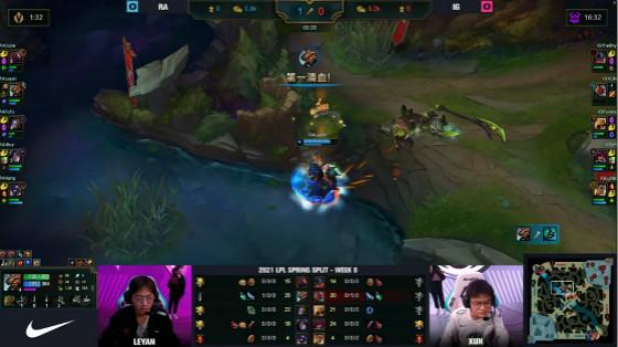 LOL：乐言乌迪尔表现神勇，RA 2:0击败iG豪取九连胜