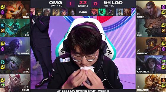 LOL：COLD锤石神级发挥，OMG韧性十足2-1击败LGD