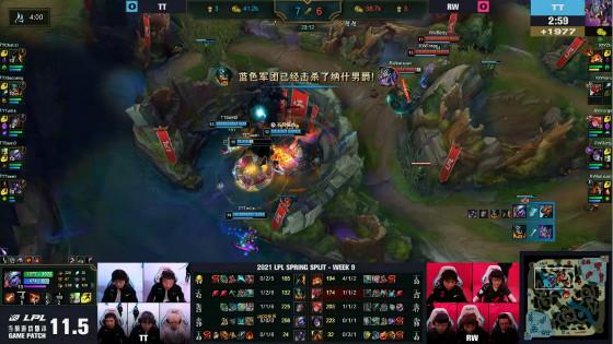 LOL：TT小炮体系中期团战发力，2:0送RW十三连败