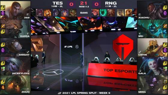 LOL：野辅完美开团掀翻强敌，RNG 2-0终结TES七连胜