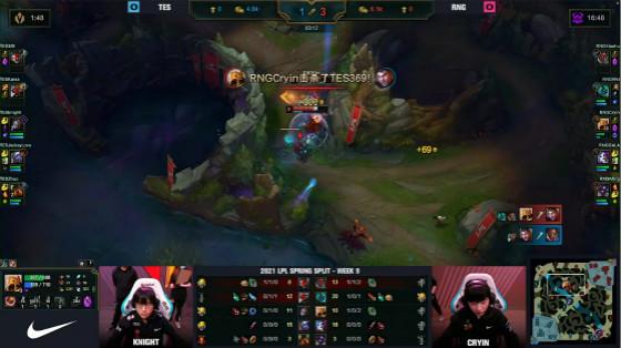 LOL：野辅完美开团掀翻强敌，RNG 2-0终结TES七连胜