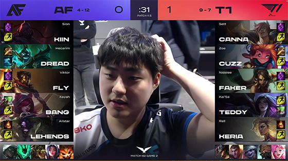 LOL：Faker维克托输出拉满，T1逆风翻盘2-1复仇AF