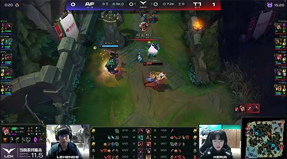 LOL：Faker维克托输出拉满，T1逆风翻盘2-1复仇AF