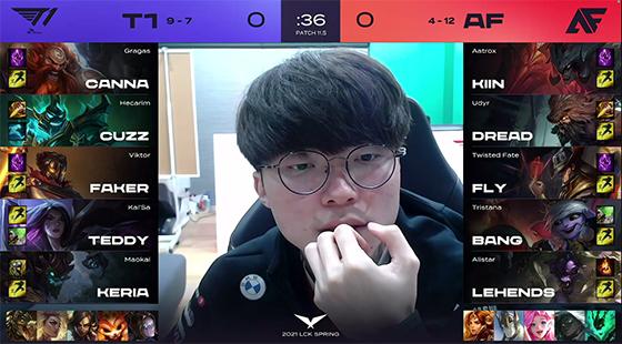 LOL：Faker维克托输出拉满，T1逆风翻盘2-1复仇AF