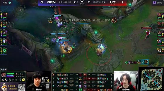 LOL：Ruler金克丝三杀梦幻起飞，GEN 2:1击败KT