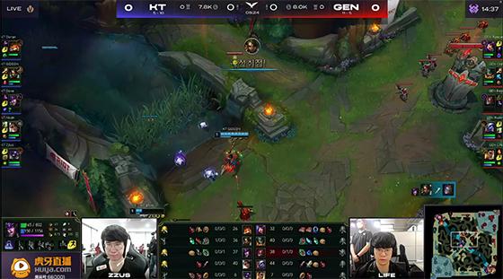 LOL：Ruler金克丝三杀梦幻起飞，GEN 2:1击败KT