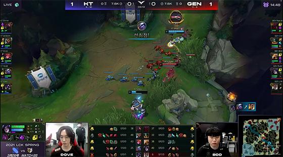 LOL：Ruler金克丝三杀梦幻起飞，GEN 2:1击败KT