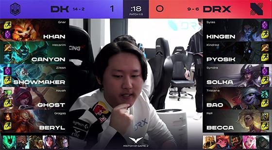 LOL：ShowMaker时光出奇制胜，DK2-0横扫DRX