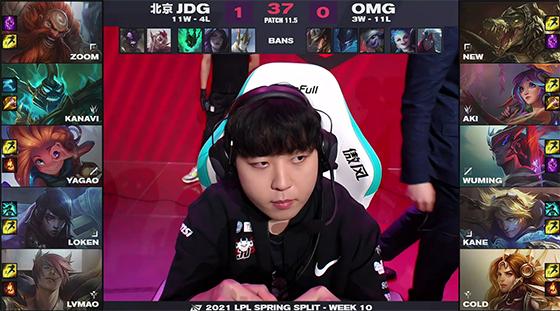 LOL：JDG 2-0击败OMG，六连胜完美收官常规赛