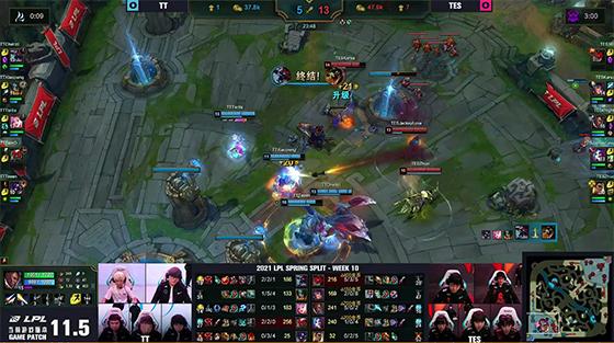 LOL：阿水小炮一追三斩获双杀，TES无解压制2-0击败TT