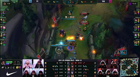LOL：阿水小炮一追三斩获双杀，TES无解压制2-0击败TT