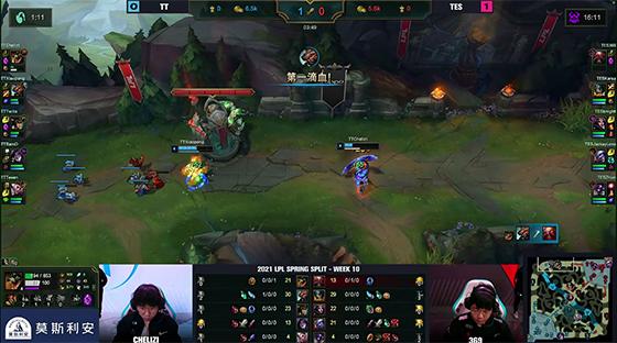 LOL：阿水小炮一追三斩获双杀，TES无解压制2-0击败TT