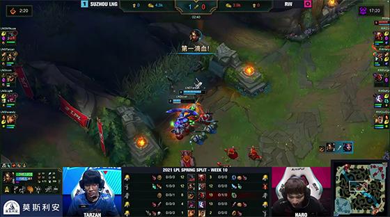 LOL：LNG 2-0碾压RW，LNG拿到最后一张季后赛门票