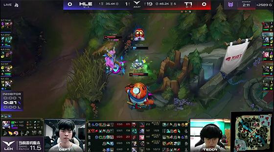 LOL-LCK：T1 2-0 HLE，Deft惨遭老队友暴打