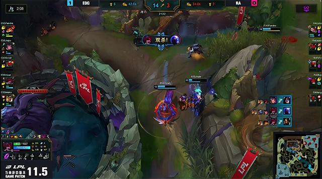 LOL-LPL：EDG 2-0碾压RA，不死逆羽输出拉满