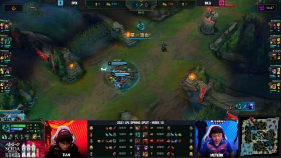 LOL：小天重回首发表现惊艳，FPX全程压制2-0轻取BLG