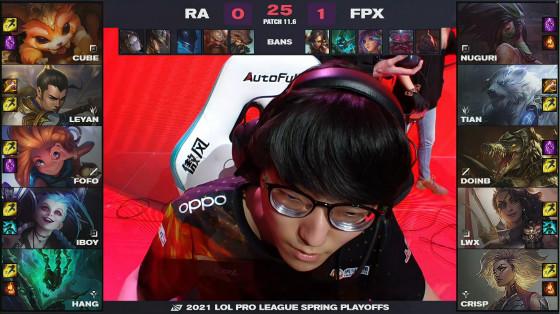 LOL：Doinb克烈再现经典绕后，FPX 3-1击败RA