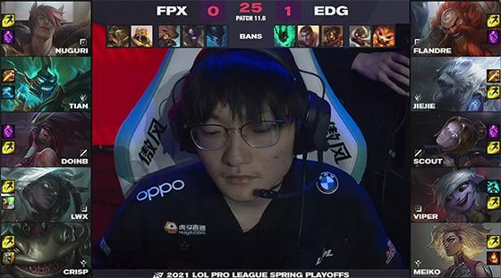 LOL-LPL：FPX顶住红色方“胜率压力”，3-2击败EDG挺进春季赛决赛