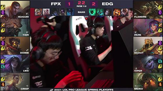 LOL-LPL：FPX顶住红色方“胜率压力”，3-2击败EDG挺进春季赛决赛