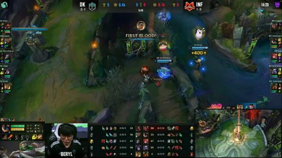 LOL-MSI：险些被“鱼”炸！DK双杀INF锁定小组出线资格