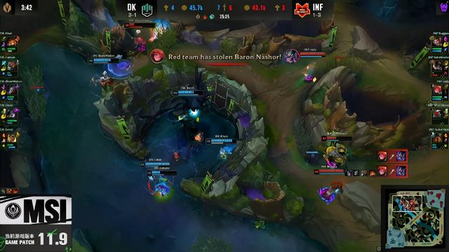LOL-MSI：险些被“鱼”炸！DK双杀INF锁定小组出线资格