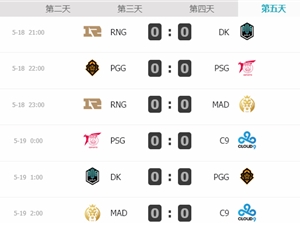 2021英雄联盟MSI季中赛5月18日RNG比赛赛程安排 再次对阵DK战队