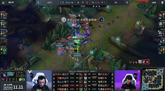 LOL-LPL：Leyan佛耶戈解锁打野位首胜，RA直落两盘2-0击败OMG