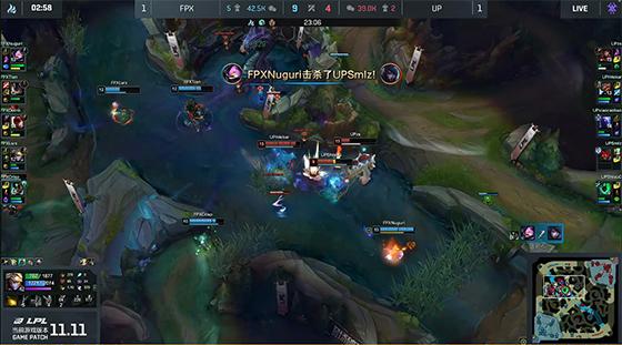 LOL-LPL：Lwx伊泽瑞尔天秀大招千里狙杀水泉瑞兹，FPX 2-1击败UP