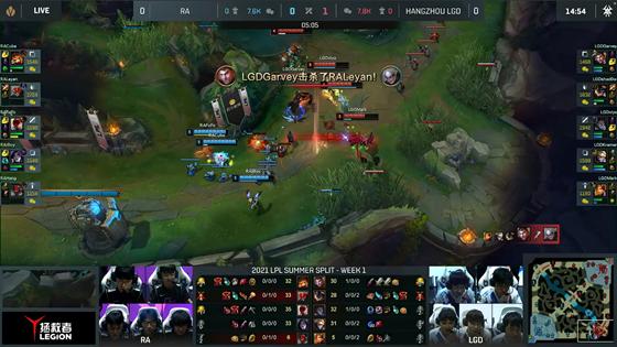 LOL-LPL：Fofo佛耶戈连跳收割带队翻盘，RA让一追二2-1战胜LGD
