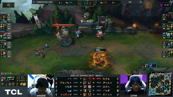 LOL-LPL：Fofo佛耶戈连跳收割带队翻盘，RA让一追二2-1战胜LGD