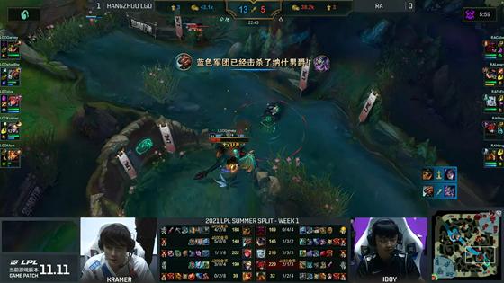 LOL-LPL：Fofo佛耶戈连跳收割带队翻盘，RA让一追二2-1战胜LGD