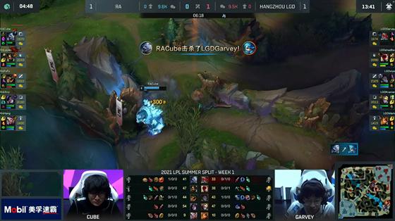 LOL-LPL：Fofo佛耶戈连跳收割带队翻盘，RA让一追二2-1战胜LGD