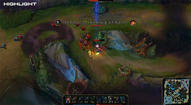 LOL-LCK：Bdd阿卡丽飞雷神一突四单杀纳尔，GEN让一追二击败DRX