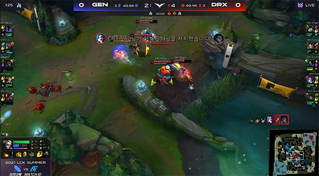 LOL-LCK：Bdd阿卡丽飞雷神一突四单杀纳尔，GEN让一追二击败DRX