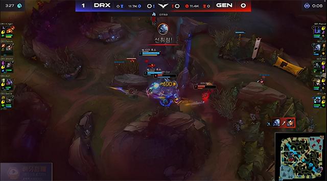 LOL-LCK：Bdd阿卡丽飞雷神一突四单杀纳尔，GEN让一追二击败DRX