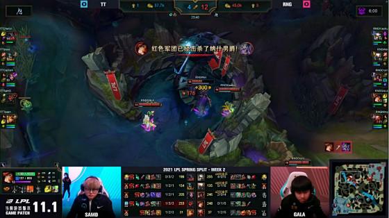 LOL：“TOP虎”首秀大成功，RNG 2-0横扫TT获胜