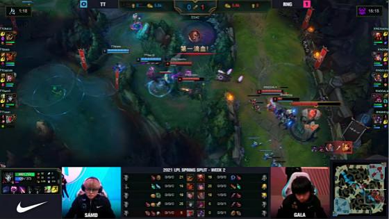 LOL：“TOP虎”首秀大成功，RNG 2-0横扫TT获胜