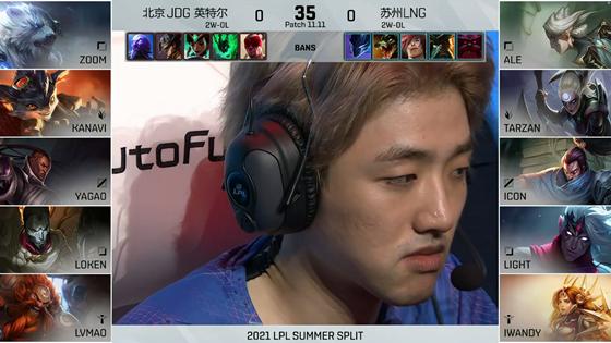 LOL-LPL：Ale阿卡丽极限操作两次单杀Zoom，LNG 2-1击败JDG