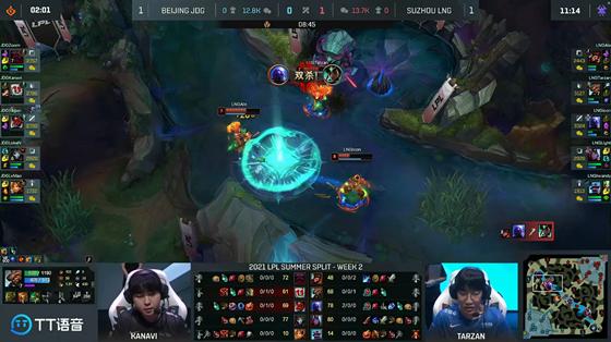 LOL-LPL：Ale阿卡丽极限操作两次单杀Zoom，LNG 2-1击败JDG