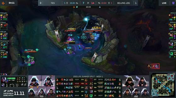 LOL-LPL：JackeyLove两局拉胯新人上单表现不佳，TES 0-2不敌JDG