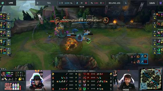 LOL-LPL：JackeyLove两局拉胯新人上单表现不佳，TES 0-2不敌JDG