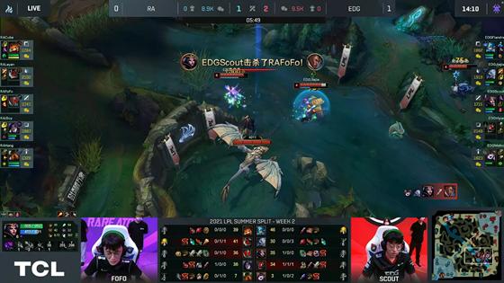 LOL-LPL：Viper克格莫凶悍走A输出爆表，EDG 2-0击败RA收获三连胜