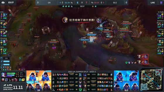 LOL-LPL：Bin青钢影致命钩索斩获四杀，SN摧枯拉朽2：0击败BLG